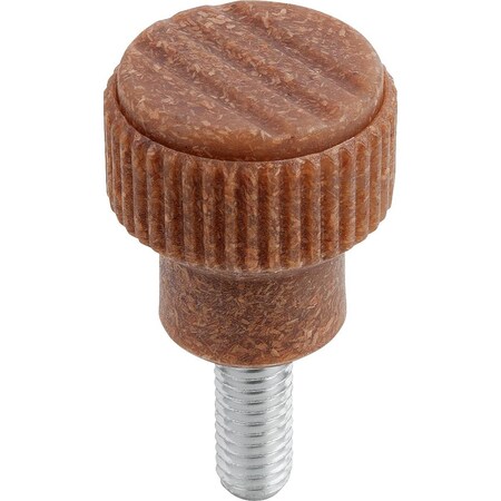 Kipp Knurled Knob Size:1 D=M06 D1=21 H=22 Biopolymer, Natural Breech K0247.10106143X15